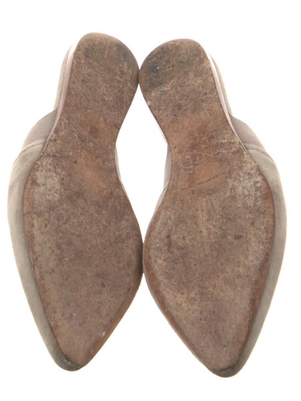 Vince Taupe Suede Pointed Slip-On Mule - Picture 5 of 5